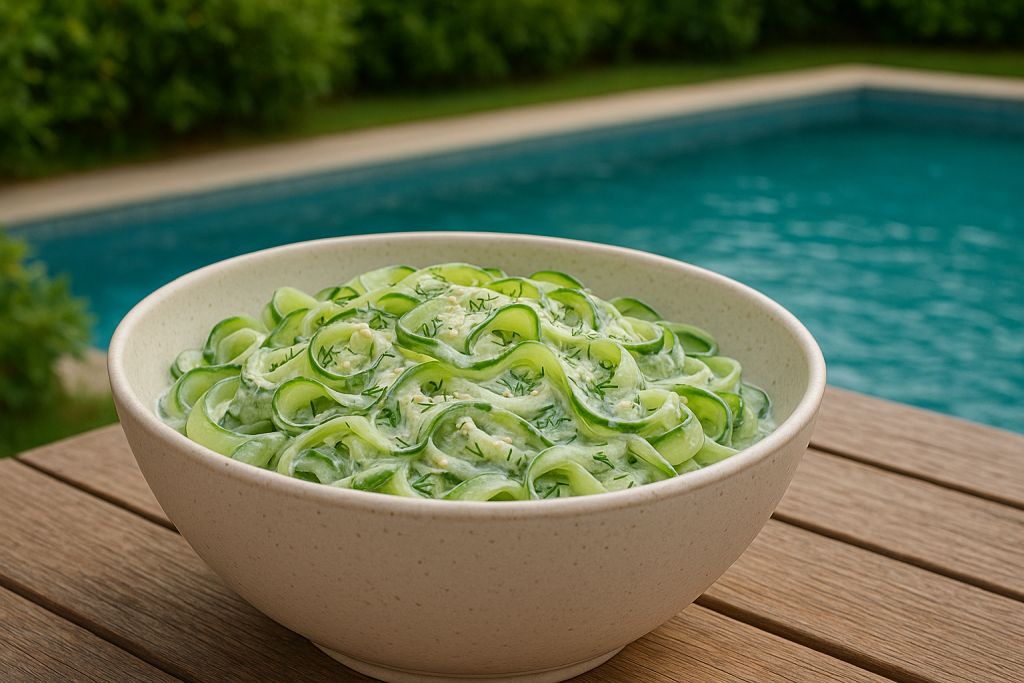 Concombre Sauce Yaourt Herbes