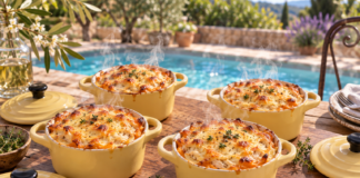 Les petites cocottes de Mamie Marguerite : poulet effiloché et patate douce gratinée